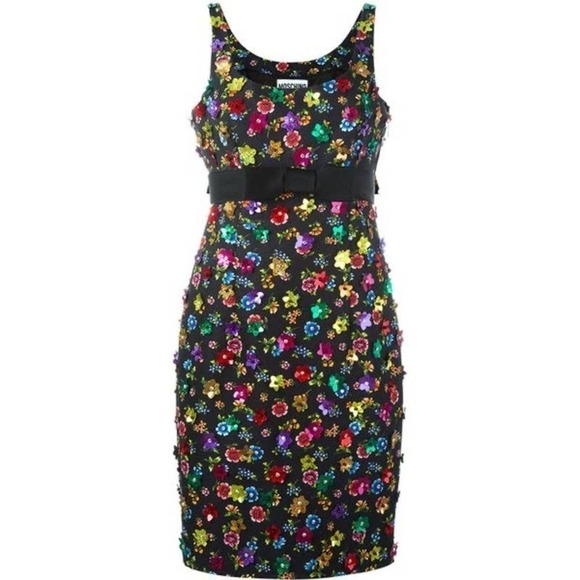Moschino Dresses & Skirts - Moschino Couture Rainbow Floral Applique Dress Sz IT 44 US 10 NWT
